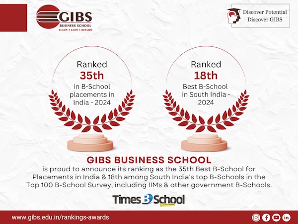 GIBS Business School Achieves Outstanding Rankings in Times B School Survey 2024