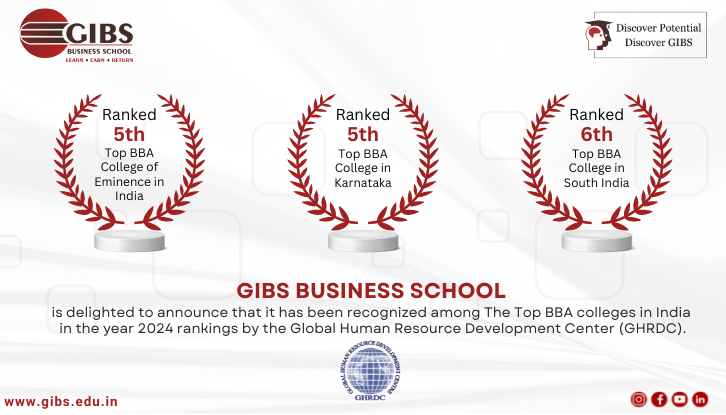 GHRDC Ranks GIBS Business School Among India’s Elite BBA Colleges in 2024